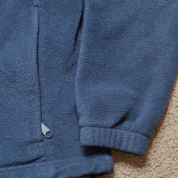 COLUMBIA FULL ZIPPER WARM ZIP POCKETS LS CINCH BOTTOM DARK BLUE GRAY WOMEN  XS - Picture 4 of 12